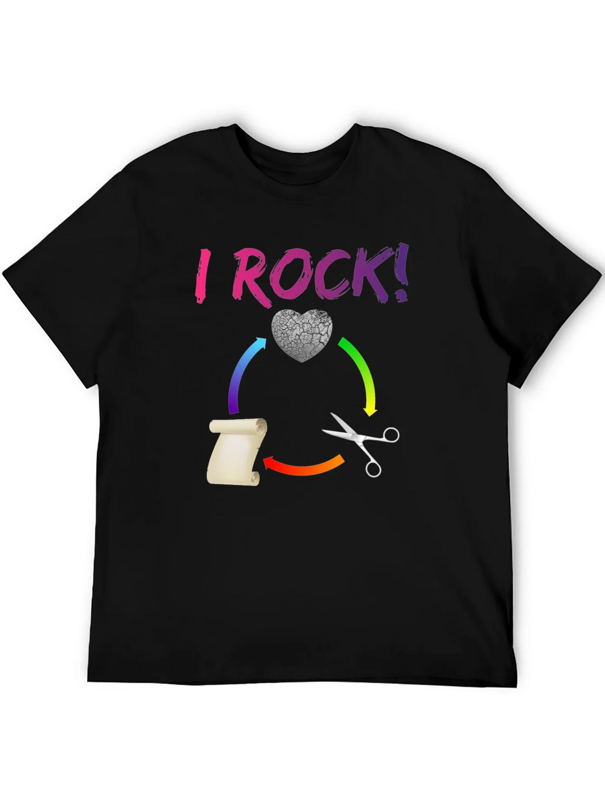 I ROCK! Paper Scissors Novelty T-Shirt product image 5