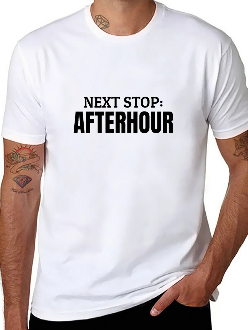 Next Stop: After Hour Graphic Tee - Black Cotton product image 7