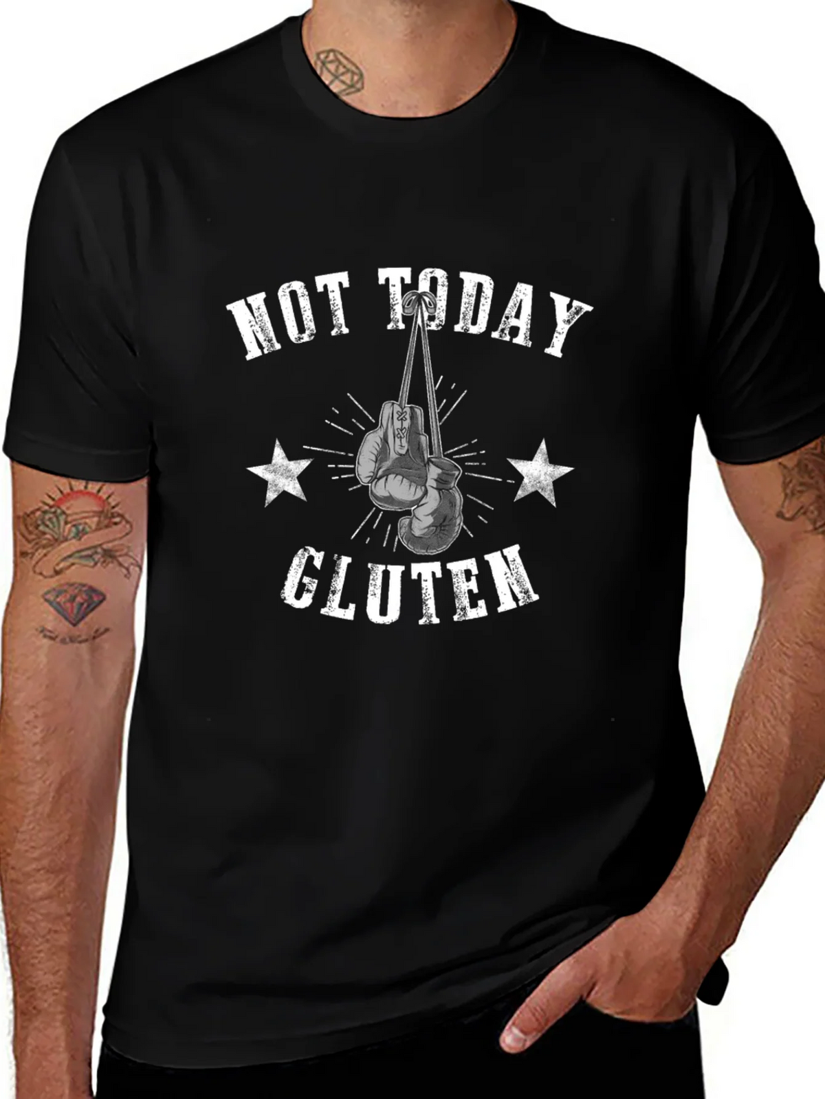 Not Today Gluten Boxing Gloves Graphic T-Shirt product image 1