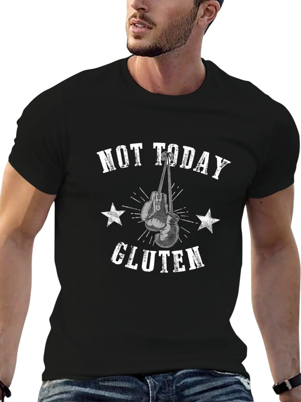 Not Today Gluten Boxing Gloves Graphic T-Shirt product image 6