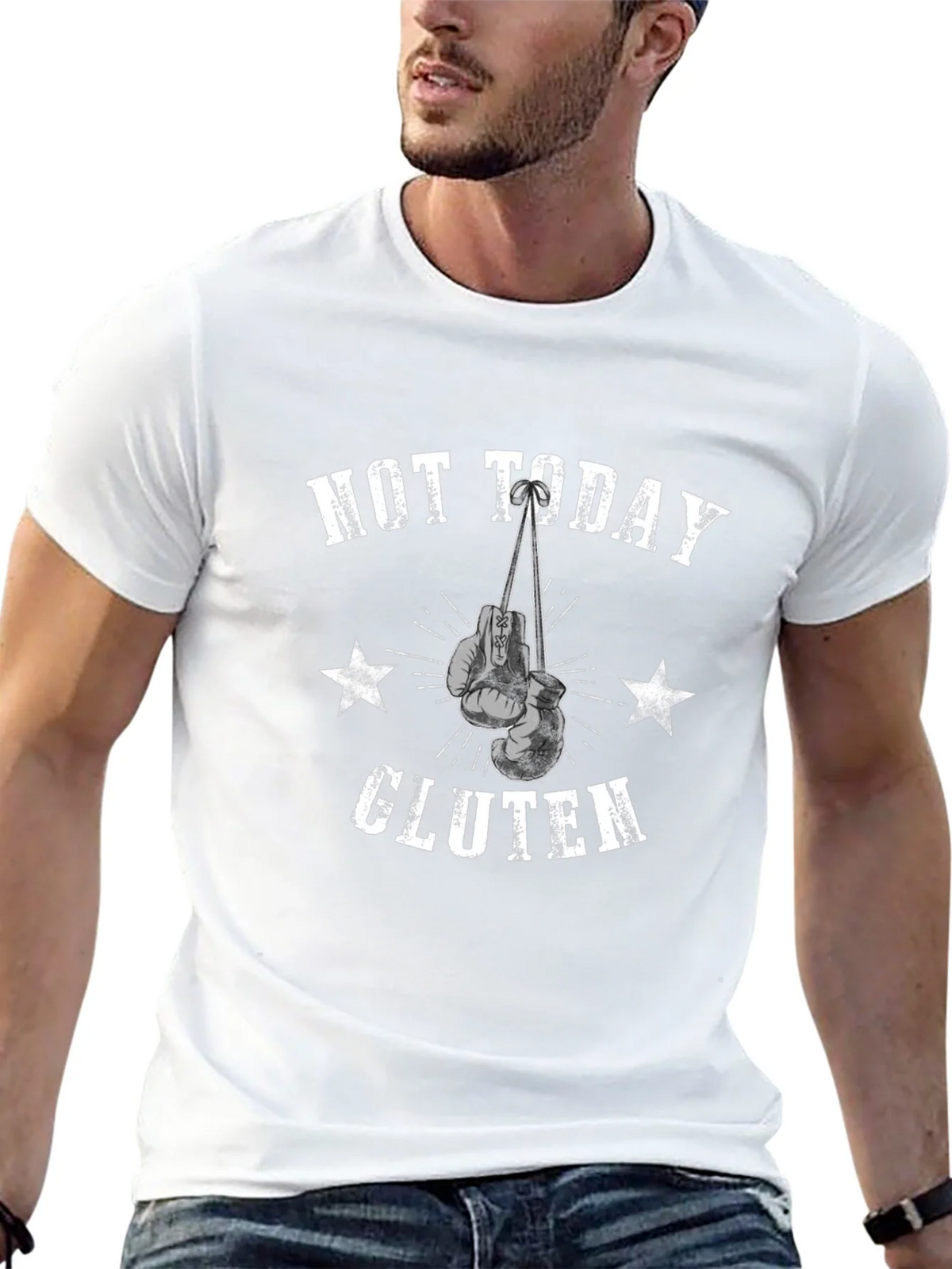 Not Today Gluten Boxing Gloves Graphic T-Shirt product image 12