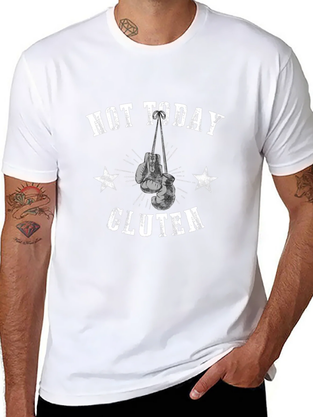 Not Today Gluten Boxing Gloves Graphic T-Shirt product image 7