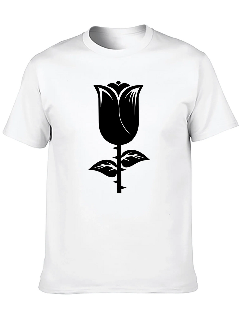 Mens Black Rose Graphic T-Shirt product image 2