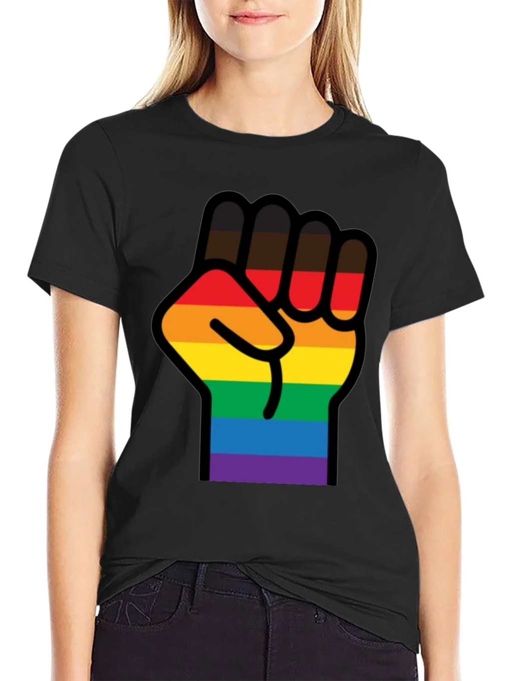Pride Fist T-Shirt - Black LGBTQ Equality Tee product image 2