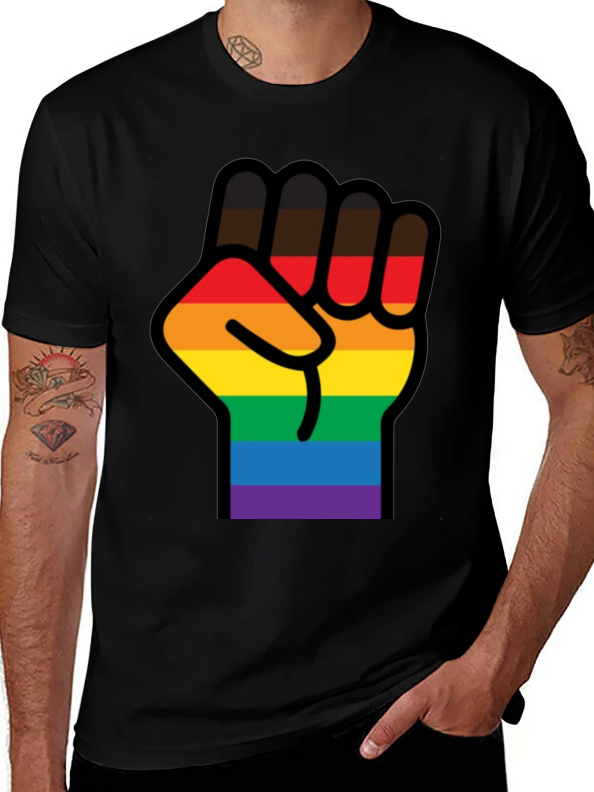 Pride Fist T-Shirt - Black LGBTQ Equality Tee product image 1