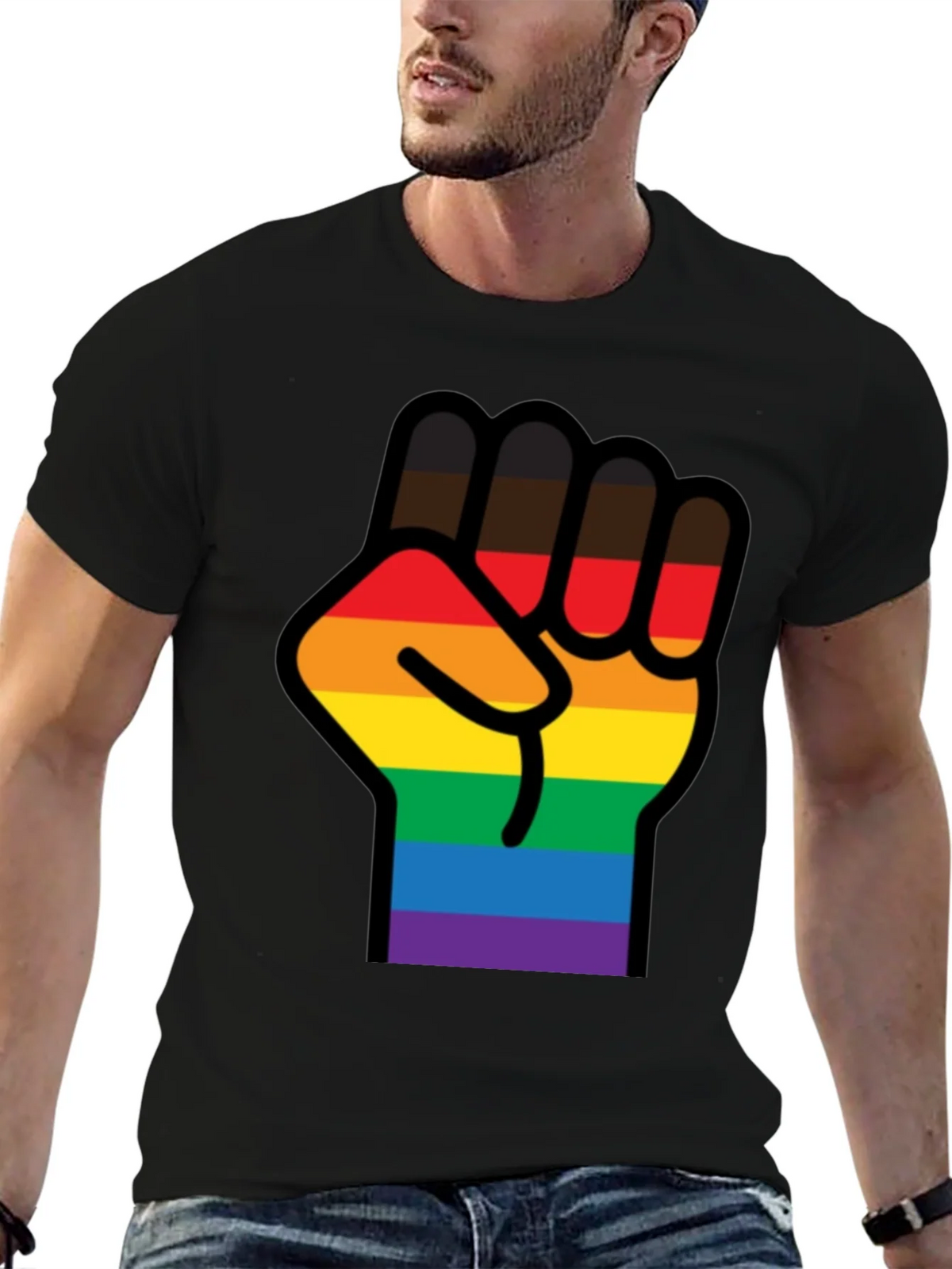 Pride Fist T-Shirt - Black LGBTQ Equality Tee product image 6