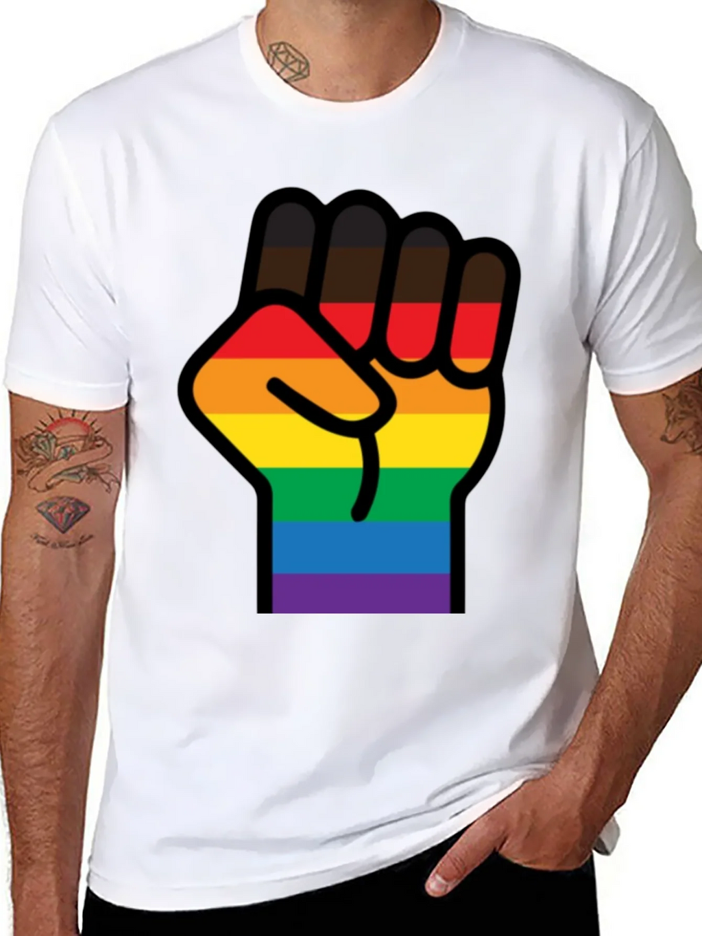 Pride Fist T-Shirt - Black LGBTQ Equality Tee product image 7