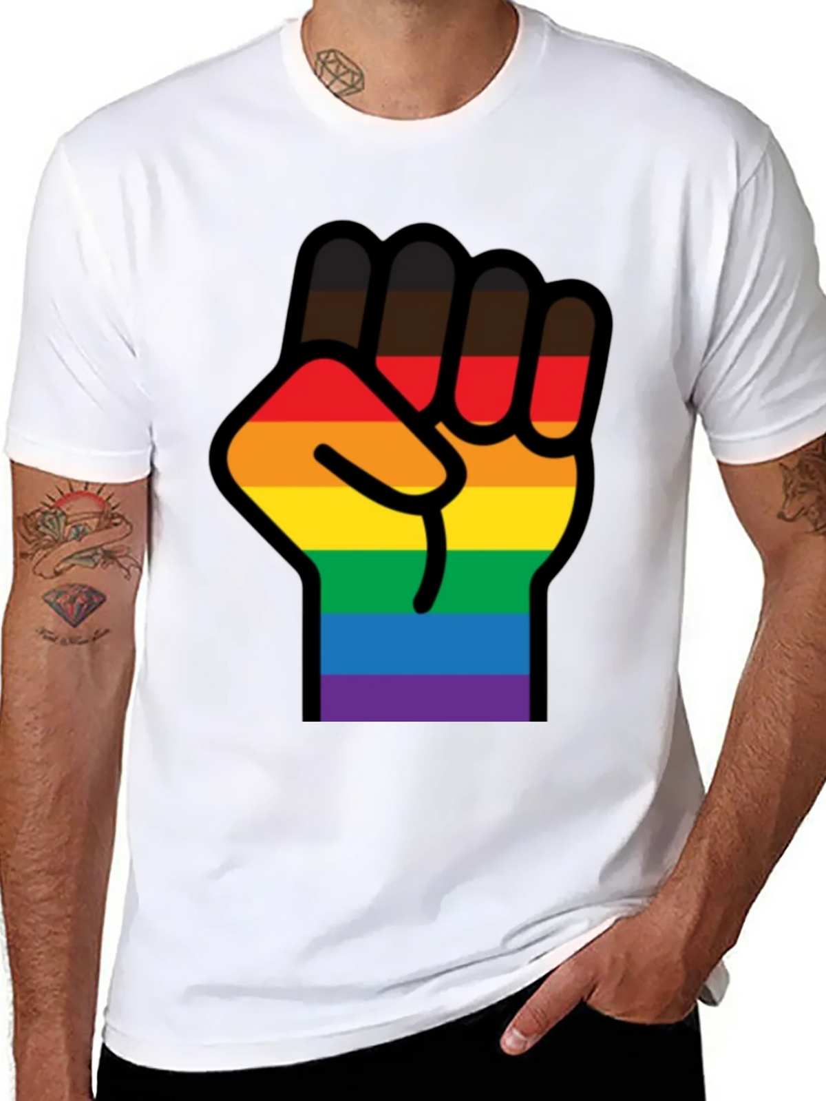 Pride Fist T-Shirt - Black LGBTQ Equality Tee product image 7