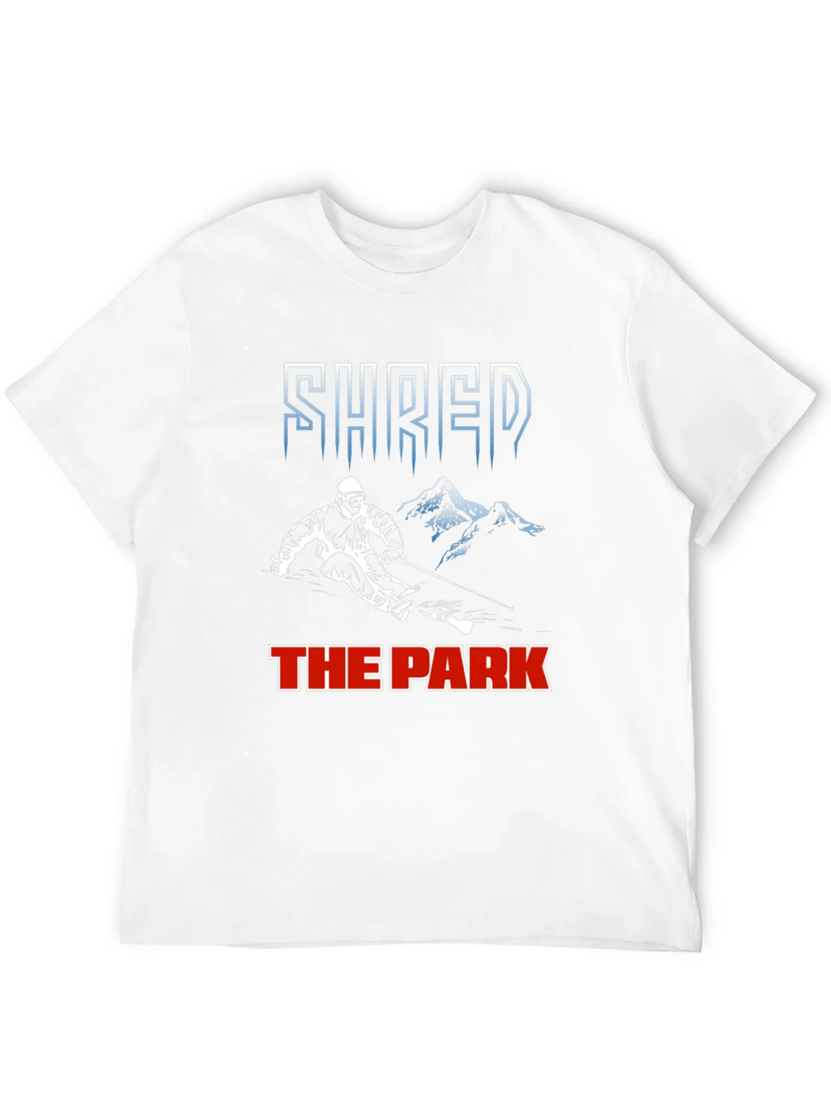 Shred The Park T-Shirt Skiing Snowboarding Tee product image 9