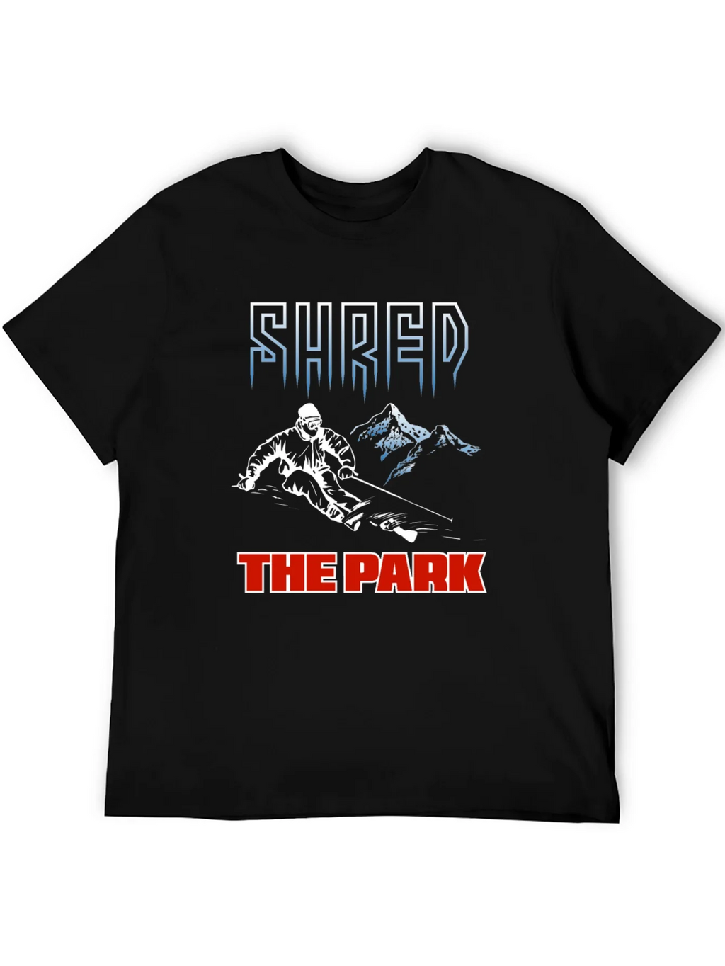 Shred The Park T-Shirt Skiing Snowboarding Tee product image 4