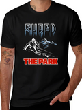 Shred The Park T-Shirt Skiing Snowboarding Tee product image 1
