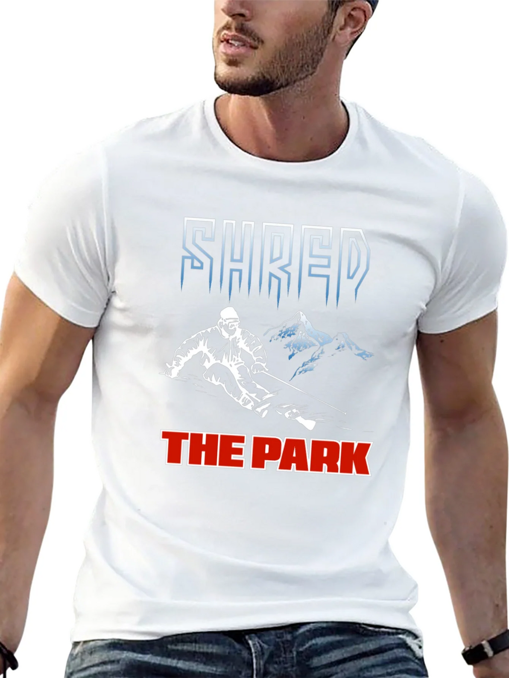 Shred The Park T-Shirt Skiing Snowboarding Tee product image 10