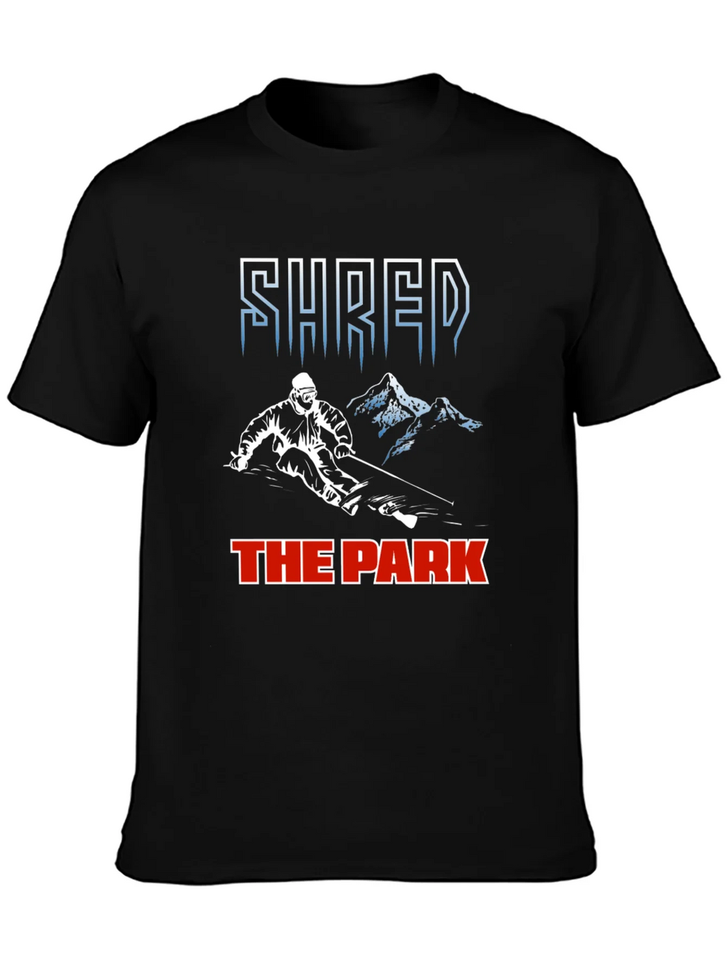 Shred The Park T-Shirt Skiing Snowboarding Tee product image 2