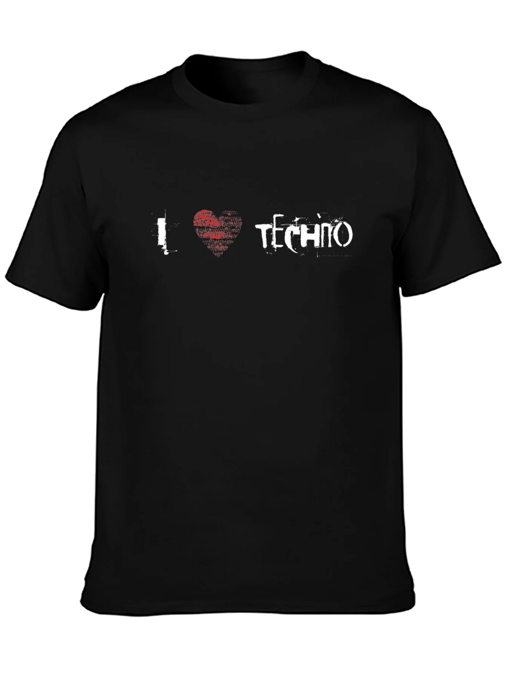 I Love Techno Black T-Shirt - Music Rave Apparel product image 3