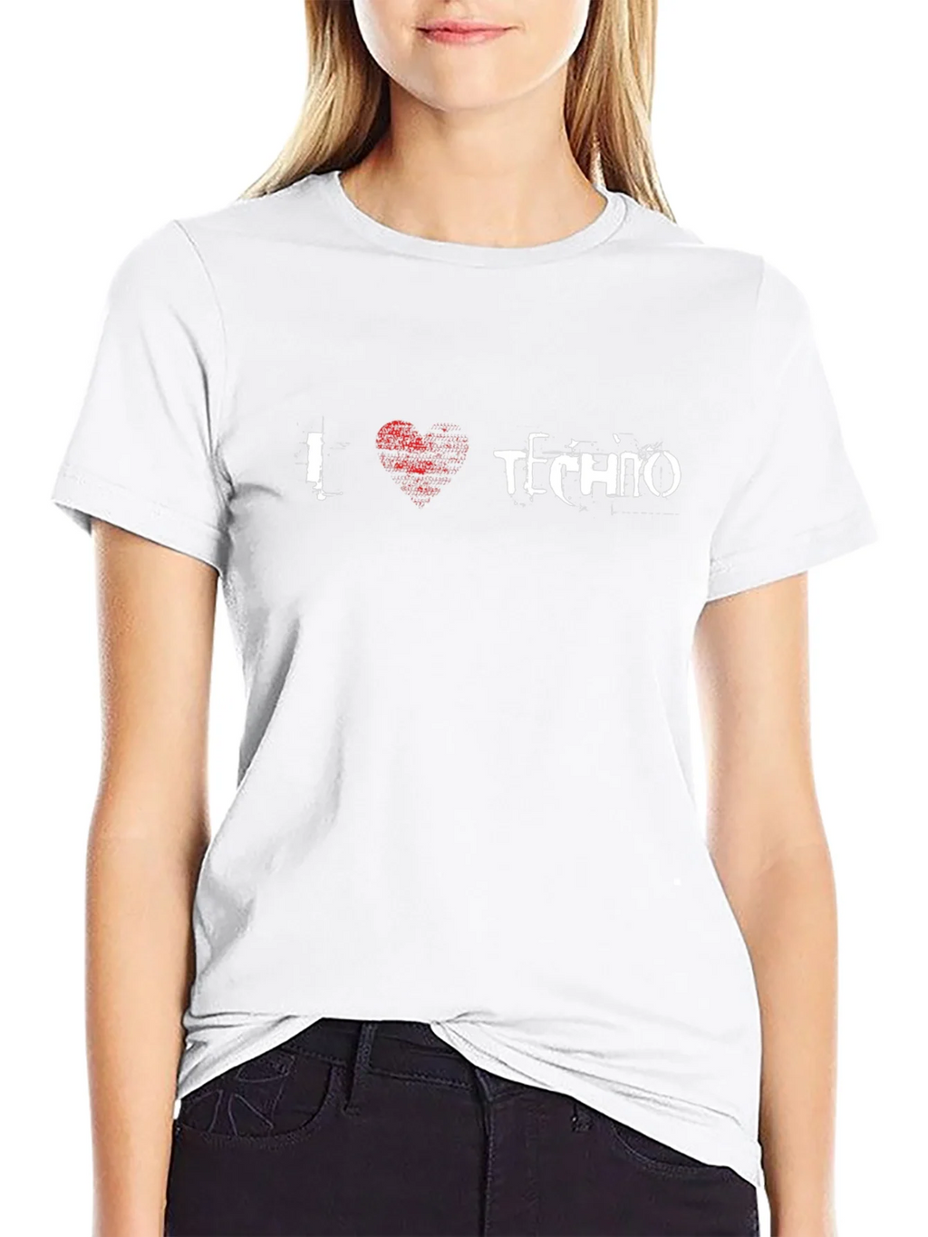 I Love Techno Black T-Shirt - Music Rave Apparel product image 8
