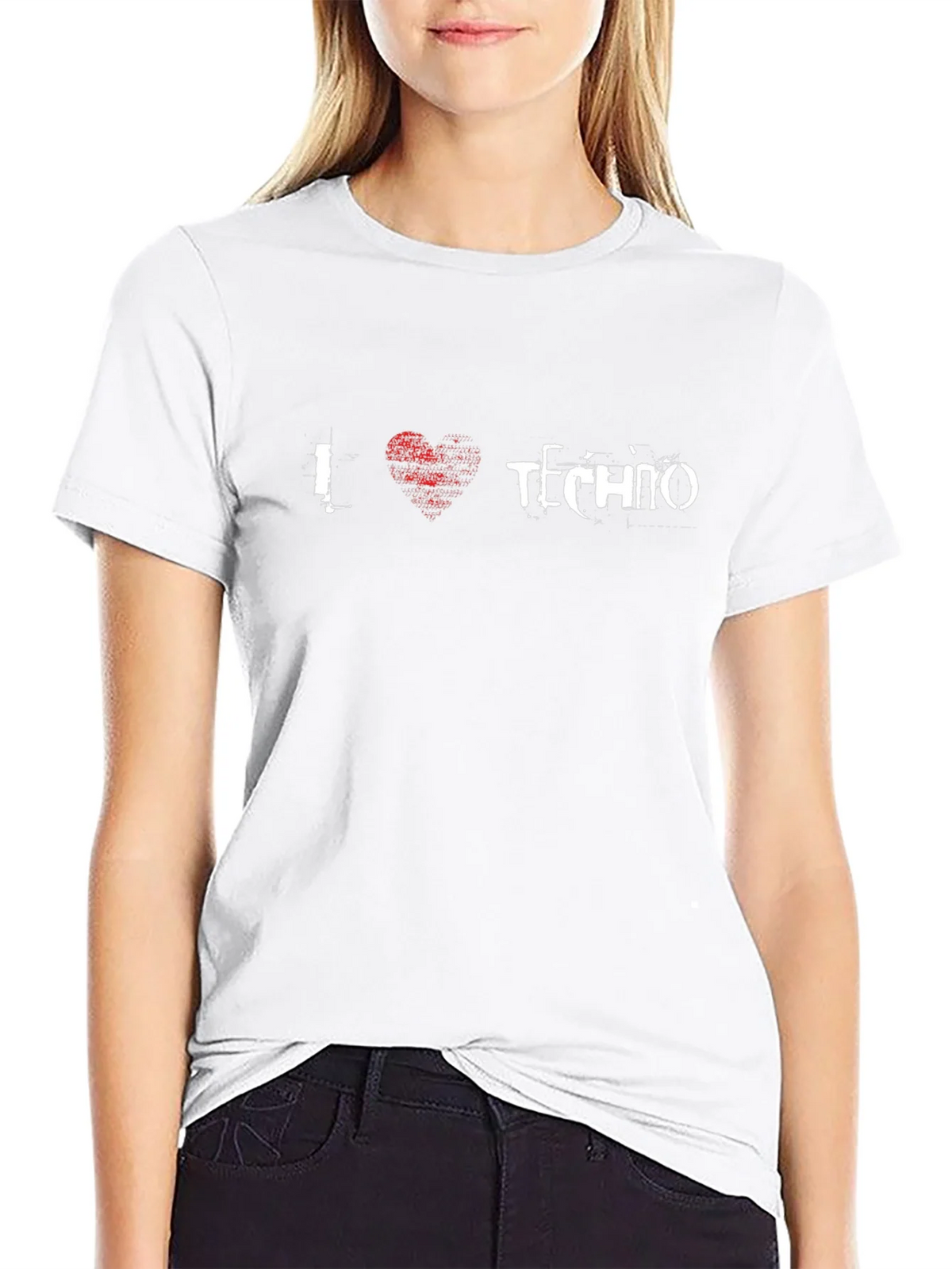 I Love Techno Black T-Shirt - Music Rave Apparel product image 8