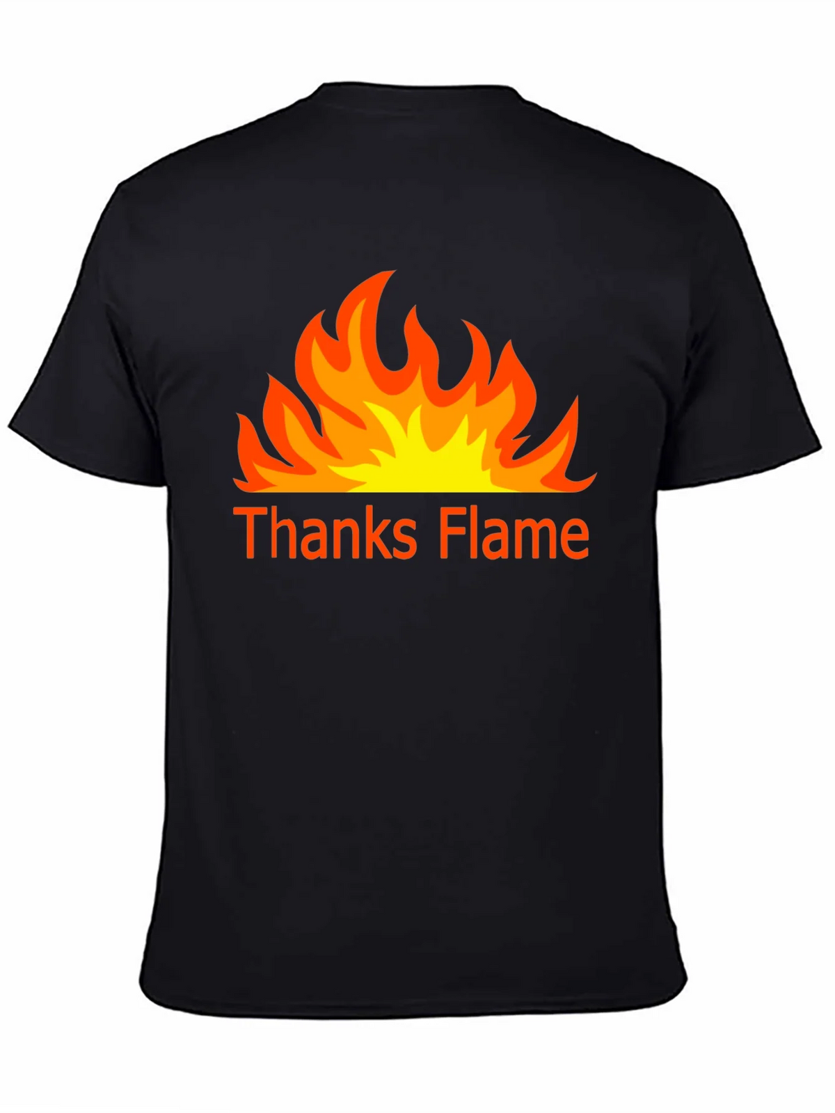 Thanks Flame Black T-Shirt product image 4