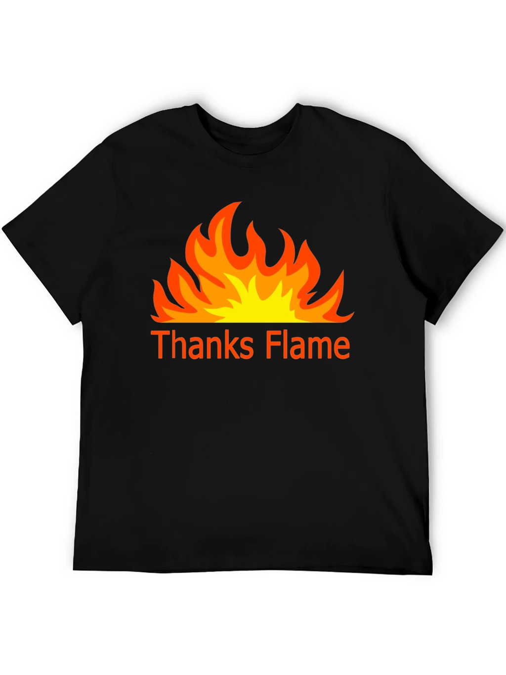 Thanks Flame Black T-Shirt product image 5