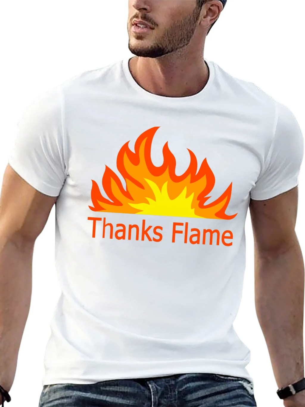 Thanks Flame Black T-Shirt product image 12
