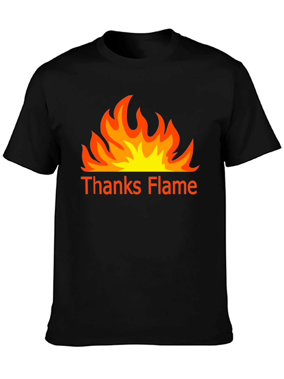 Thanks Flame Black T-Shirt product image 3