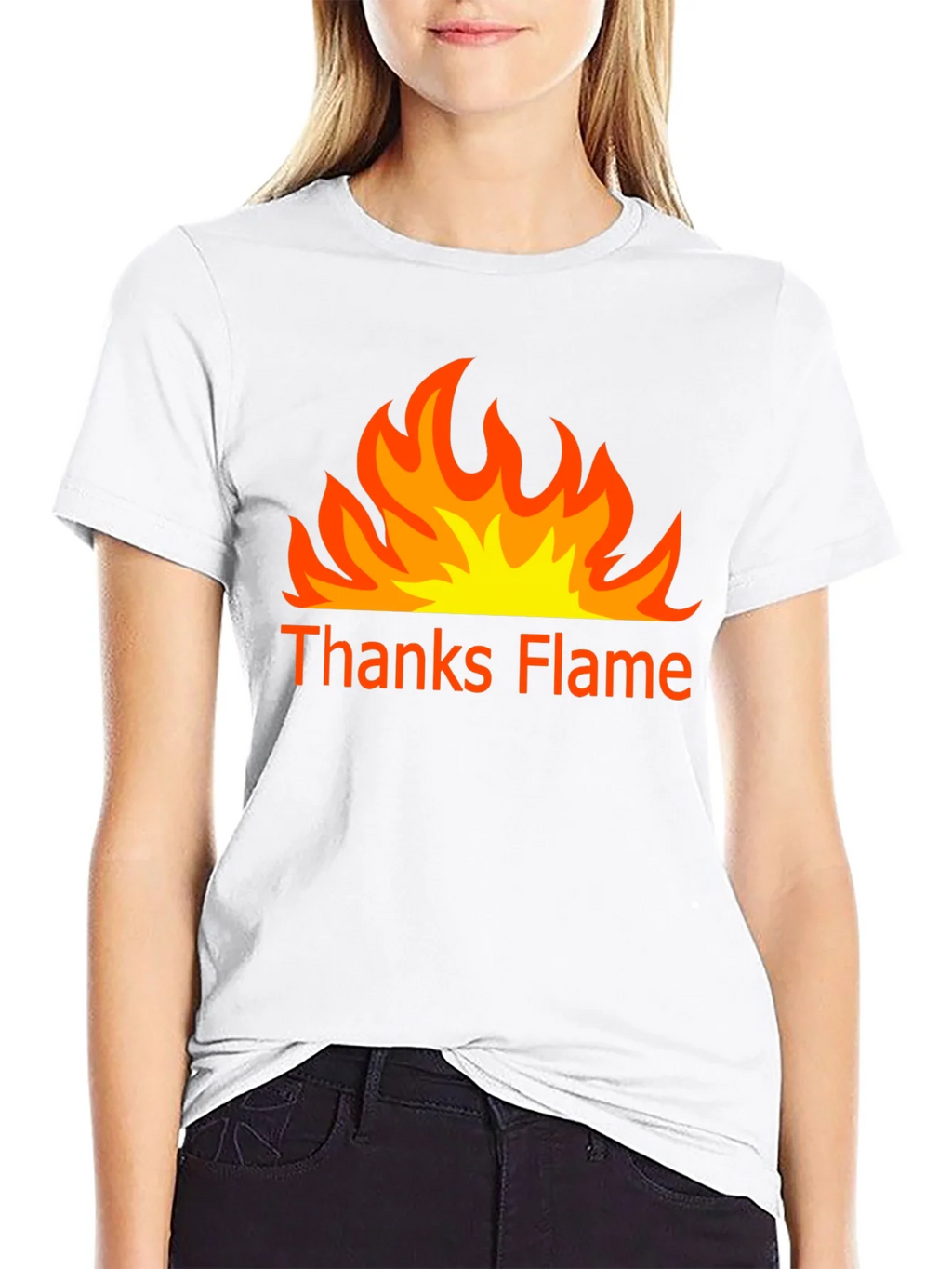 Thanks Flame Black T-Shirt product image 8
