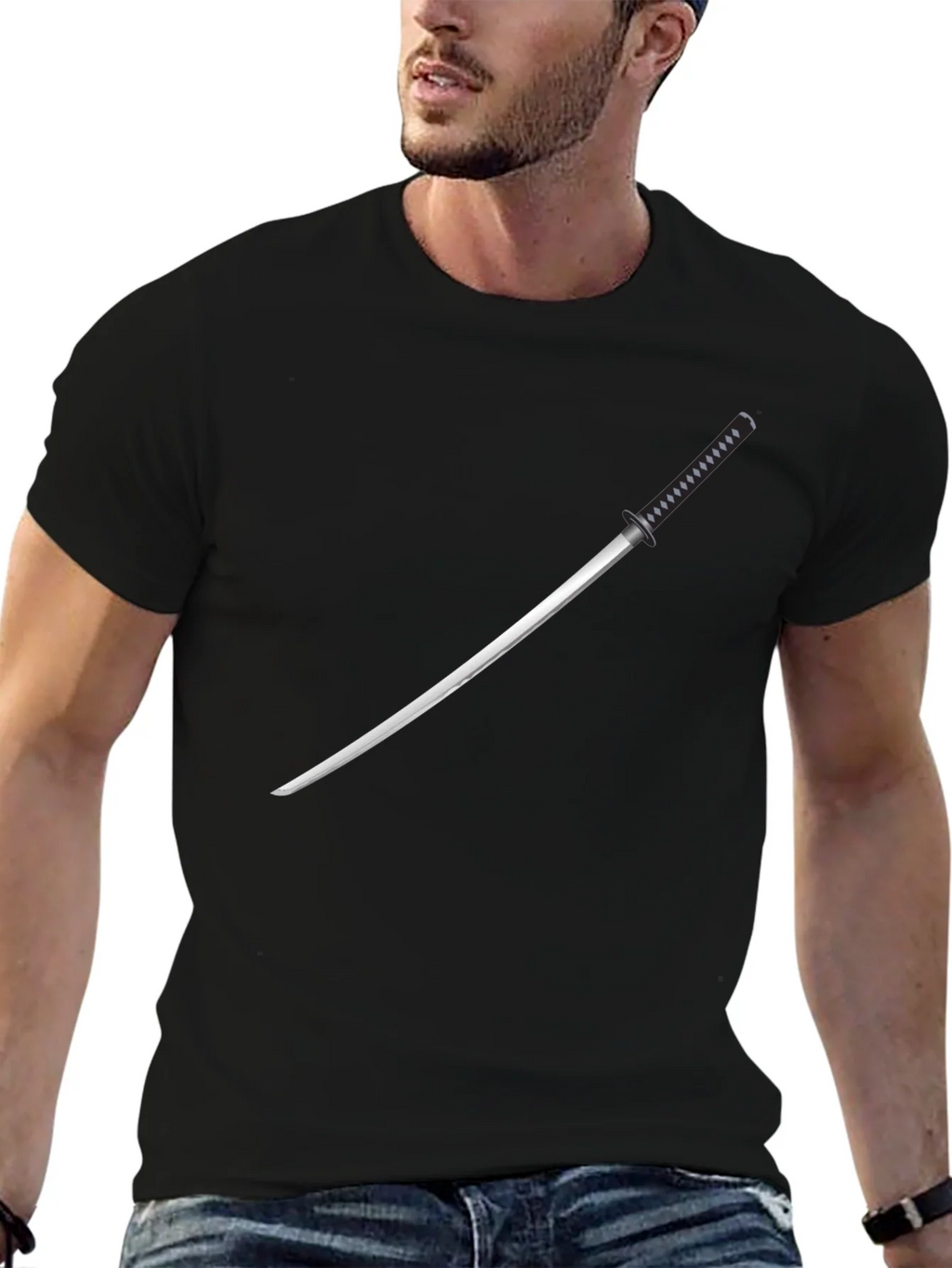 Samurai Sword Graphic Tee - Mens Black T-Shirt product image 6