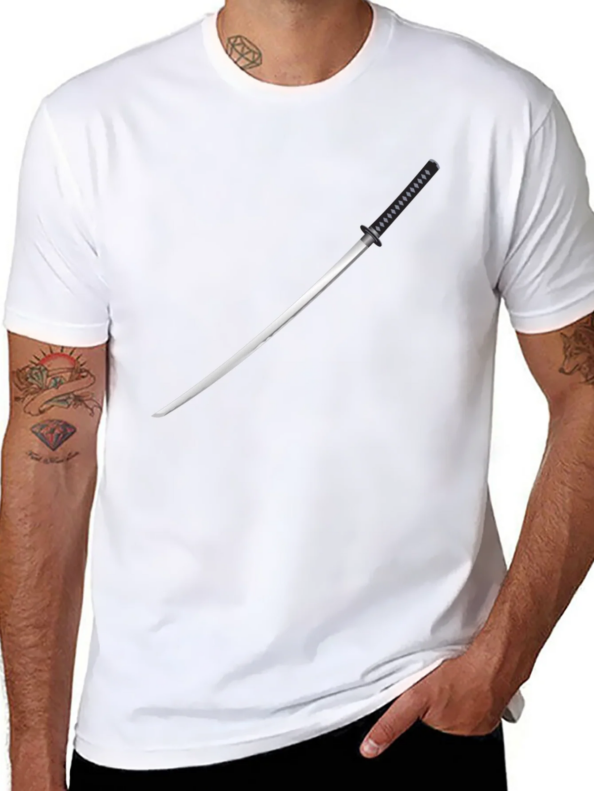 Samurai Sword Graphic Tee - Mens Black T-Shirt product image 7
