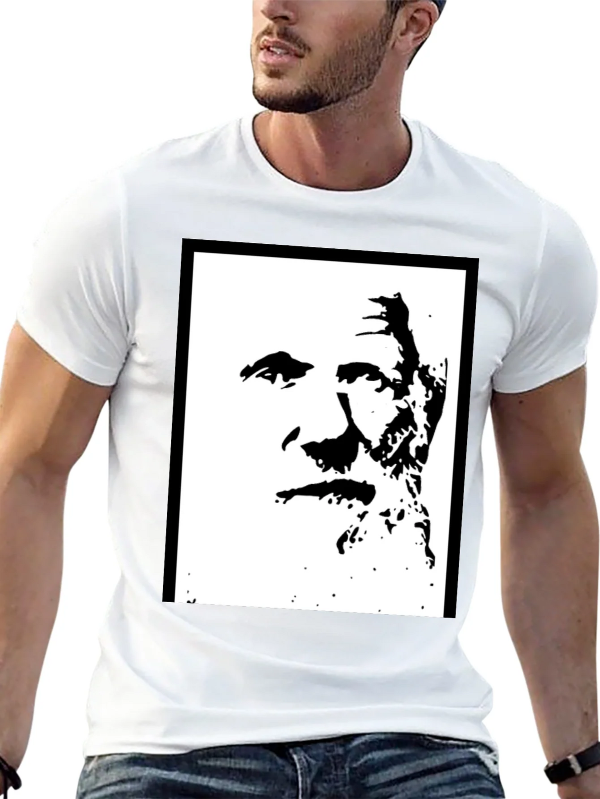 Bold Black Graphic Tee - Iconic Silhouette product image 5