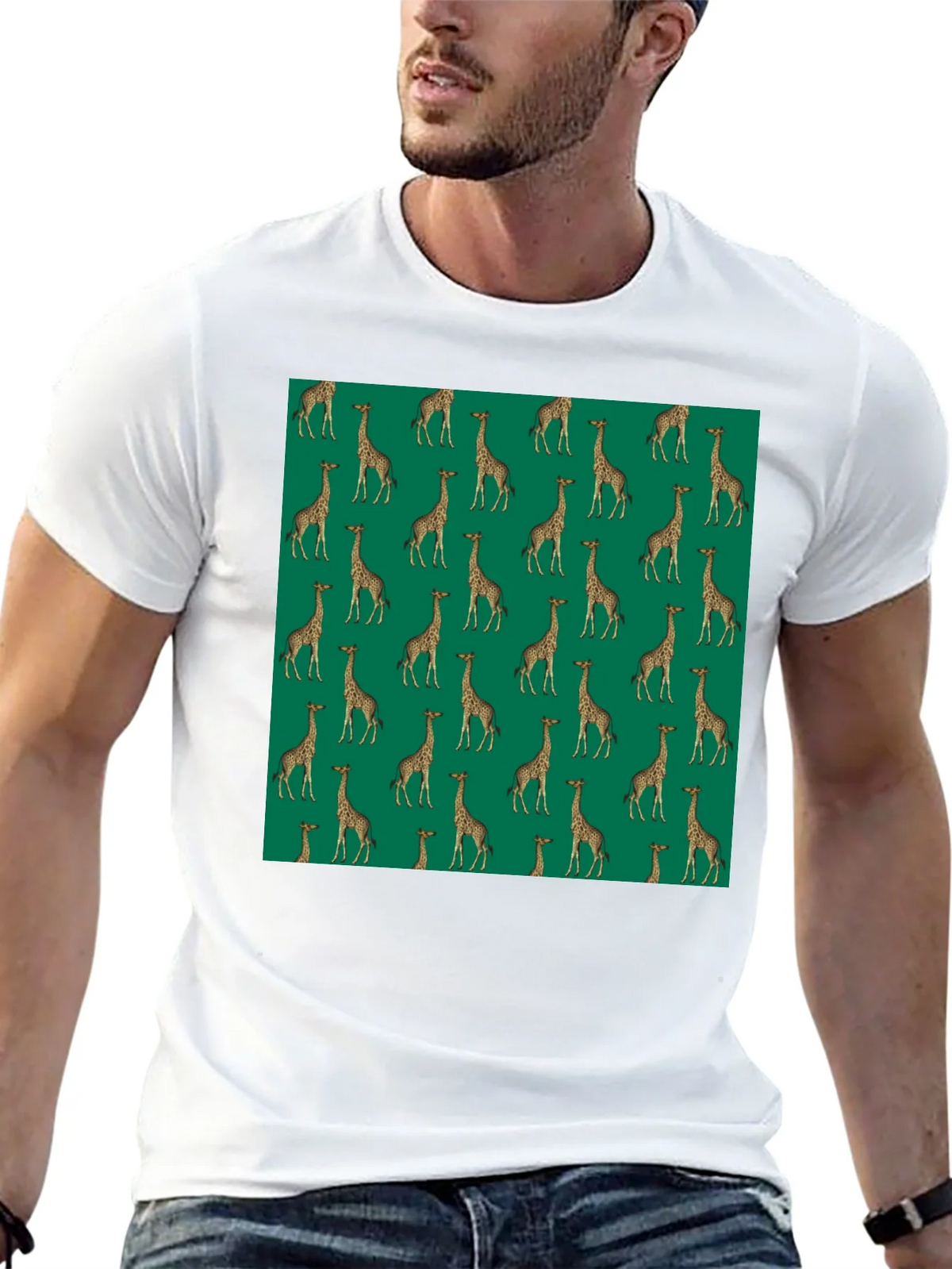 Giraffe Print Black T-Shirt product image 12