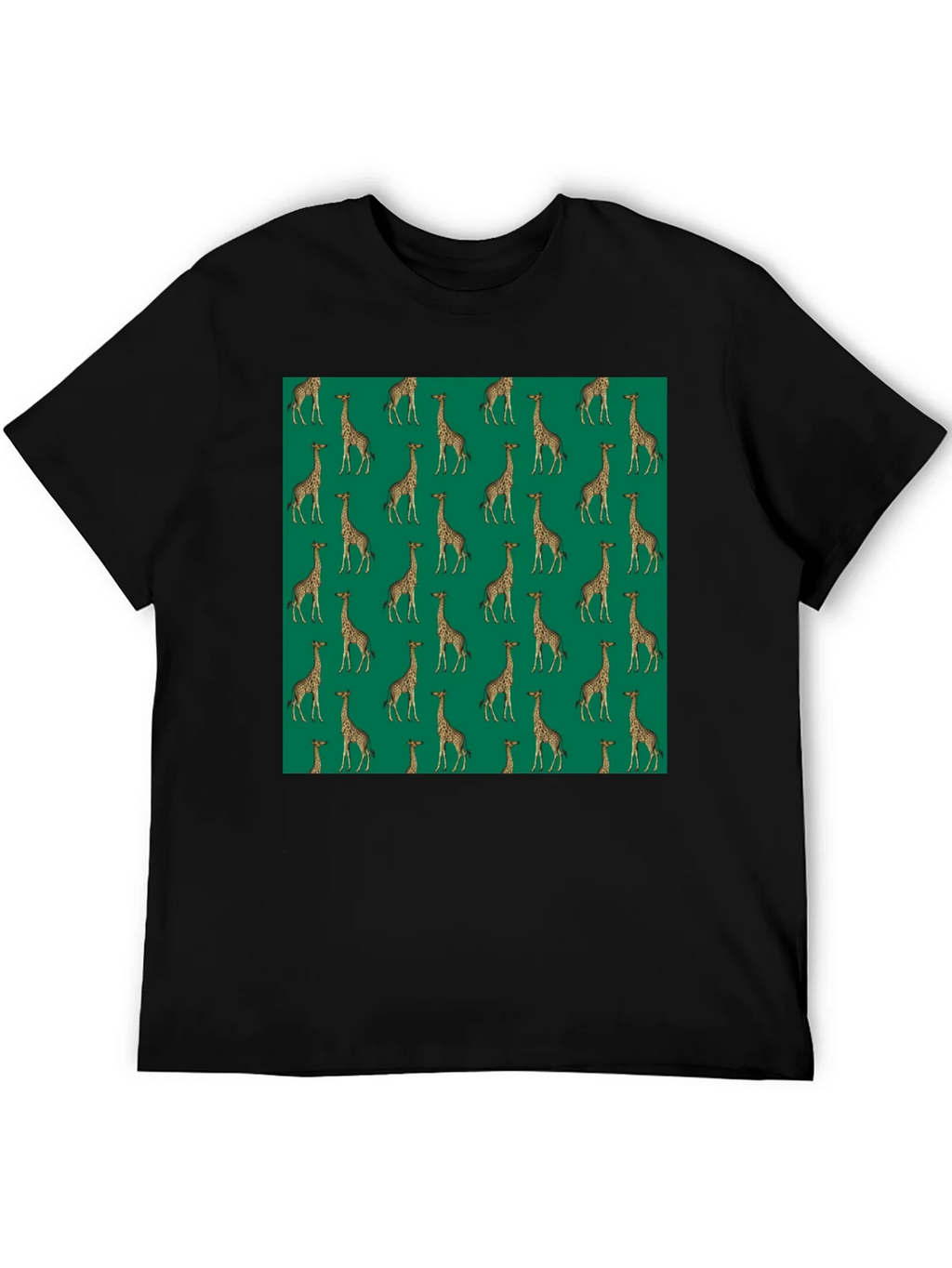 Giraffe Print Black T-Shirt product image 5