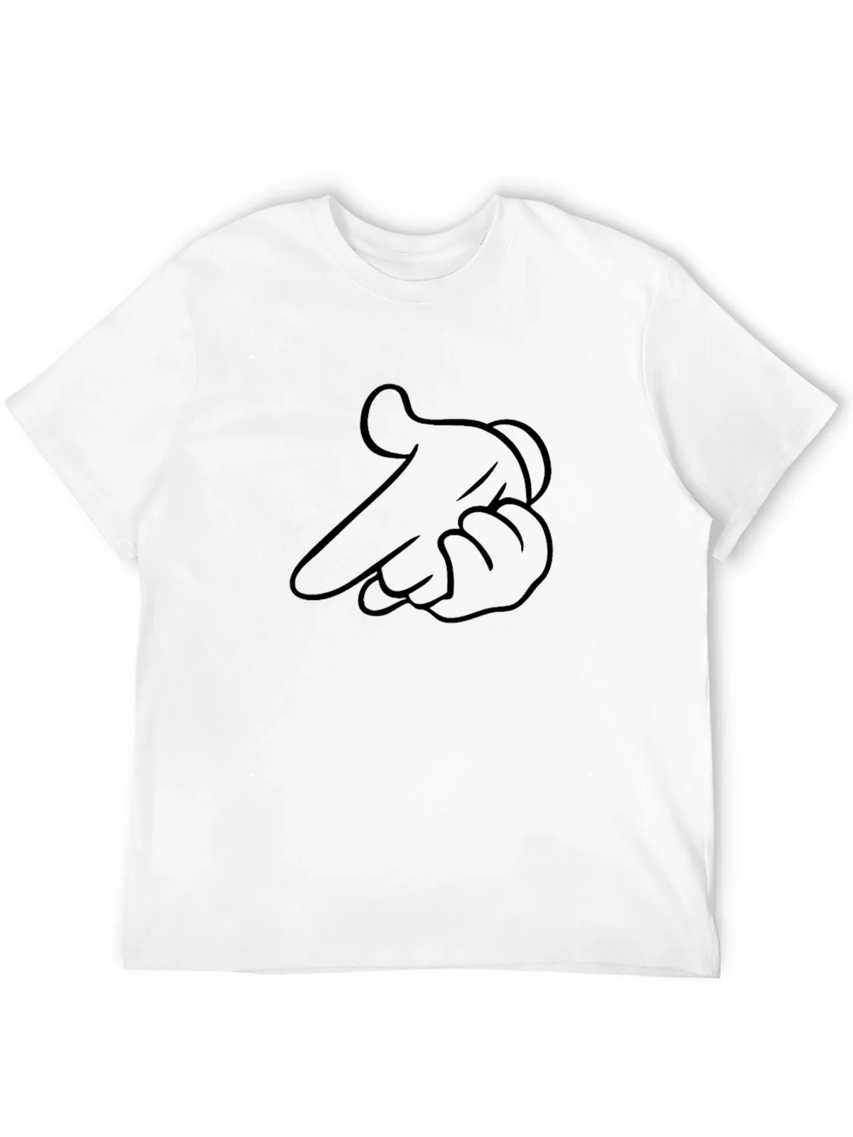 Pointing Finger Graphic Black T-Shirt product image 11