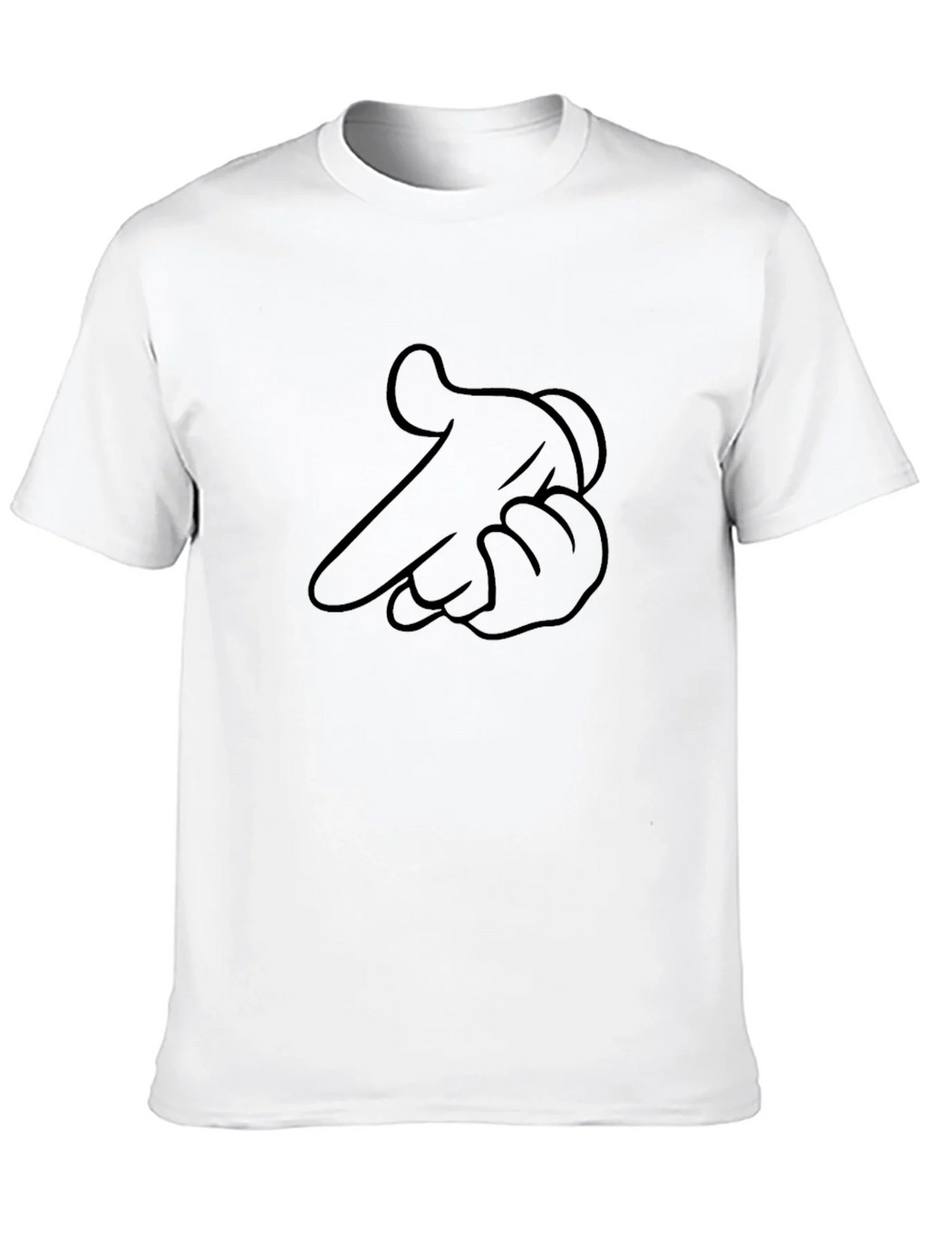 Pointing Finger Graphic Black T-Shirt product image 9