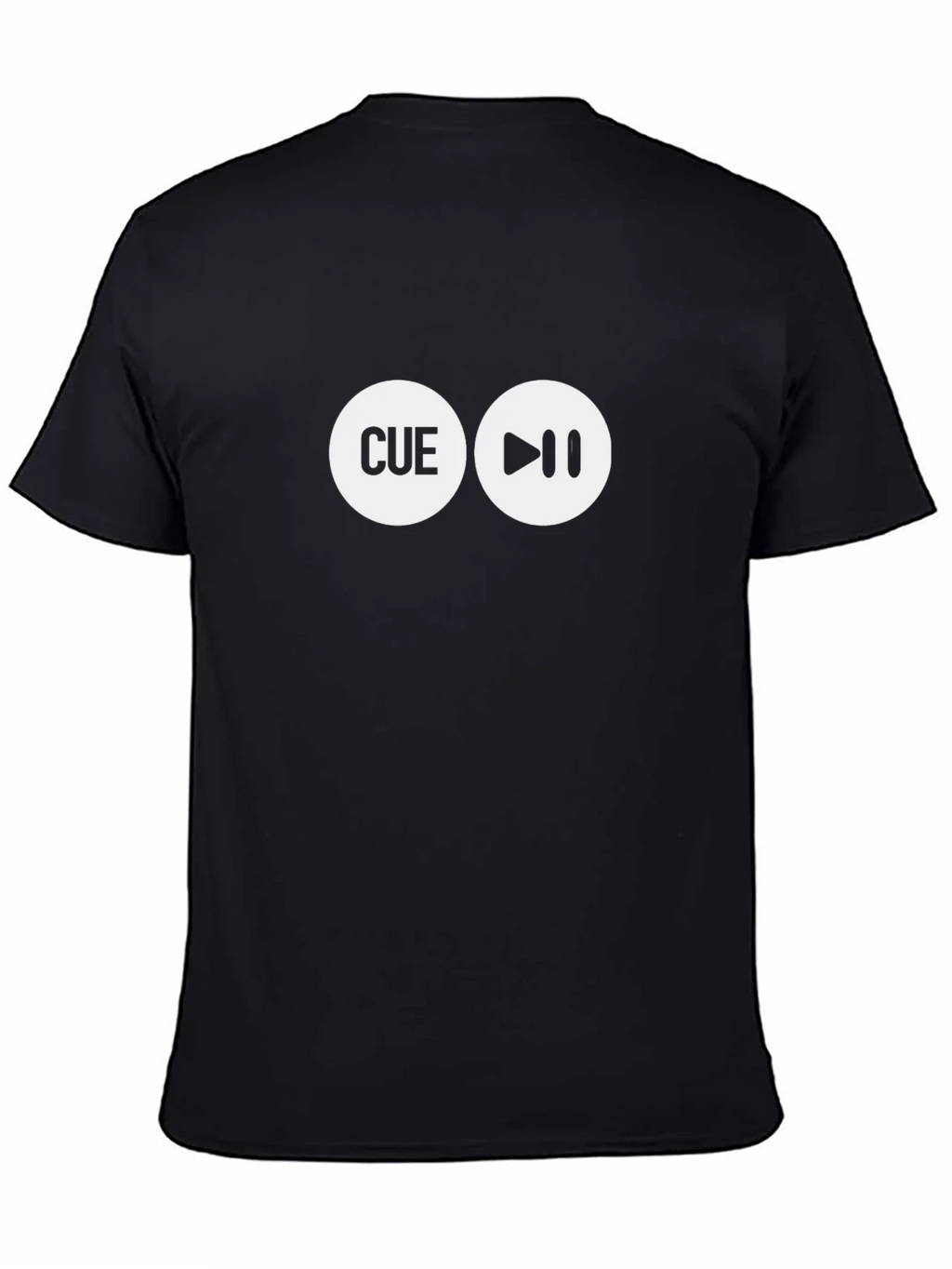 Cue & Play Black Graphic Tee - Modern Musician Shirt product image 4