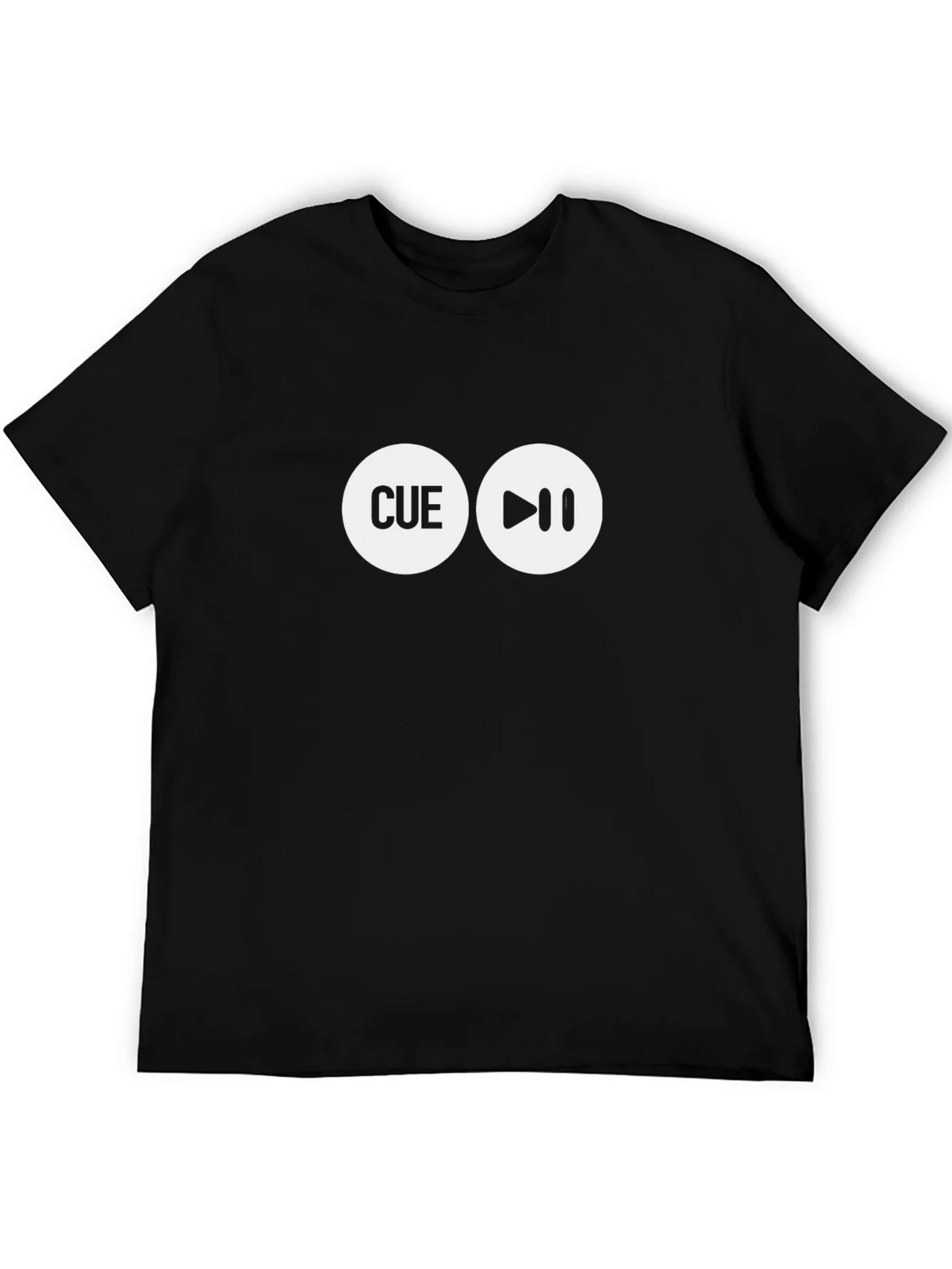 Cue & Play Black Graphic Tee - Modern Musician Shirt product image 5