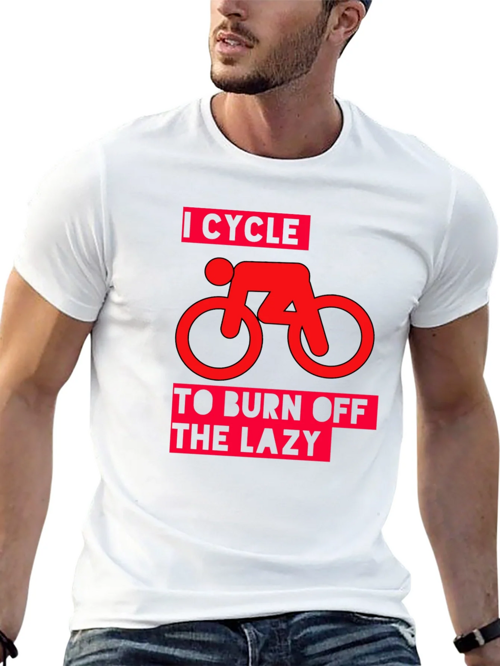 I Cycle to Burn Off the Lazy Graphic Tee product image 12