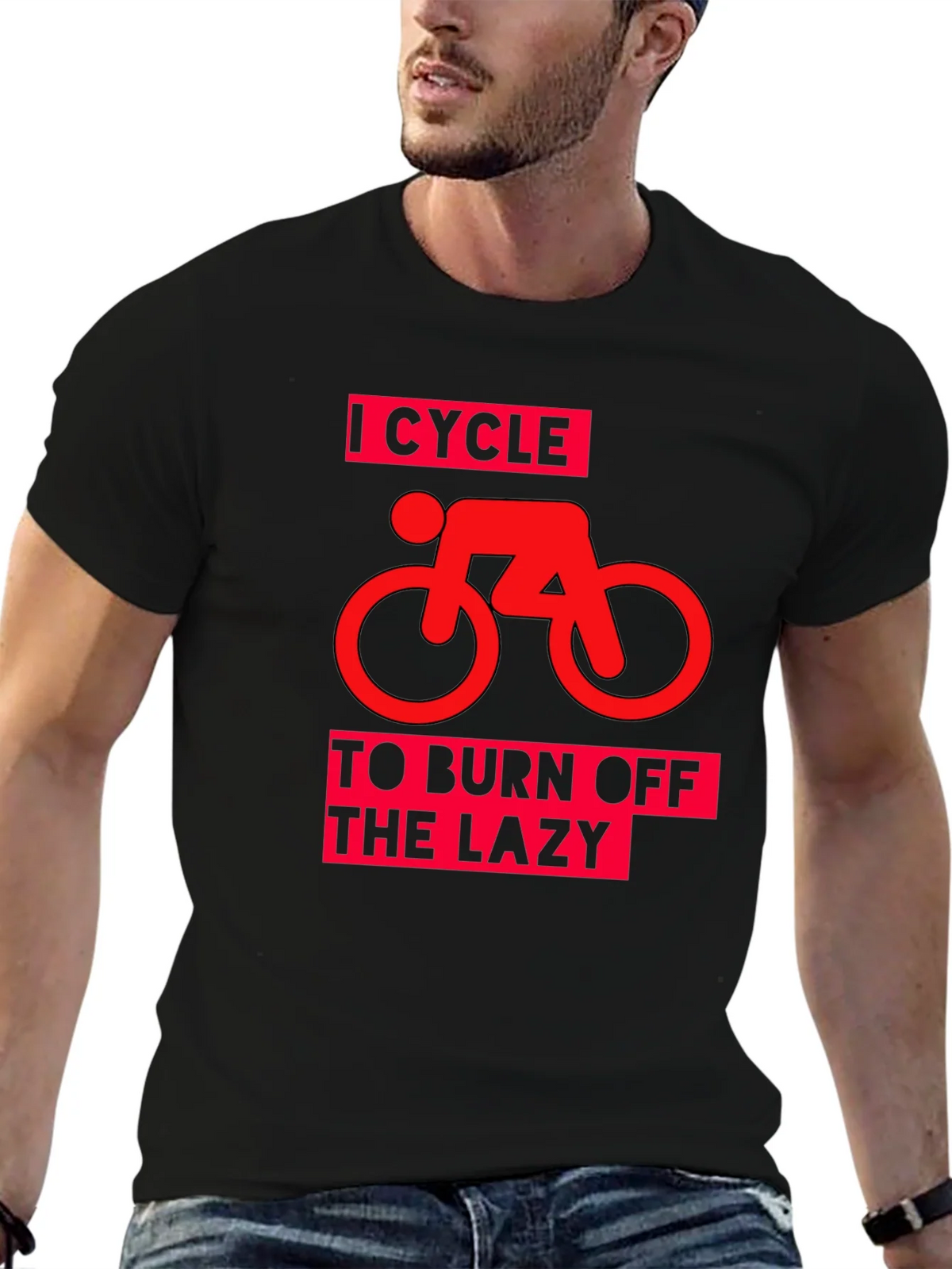 I Cycle to Burn Off the Lazy Graphic Tee product image 6