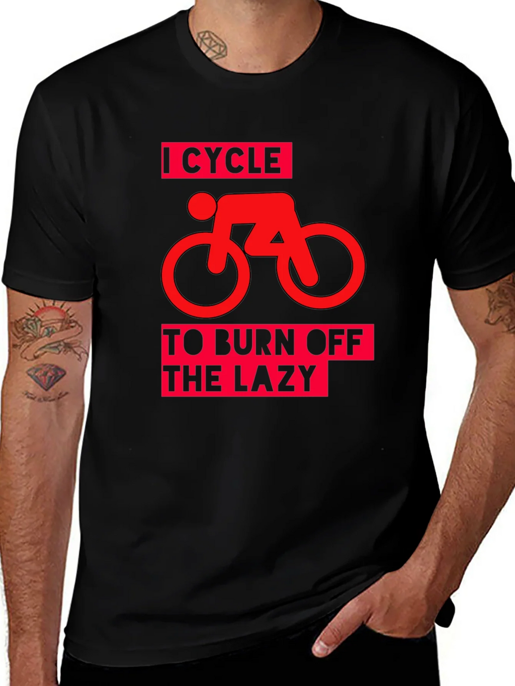 I Cycle to Burn Off the Lazy Graphic Tee product image 1