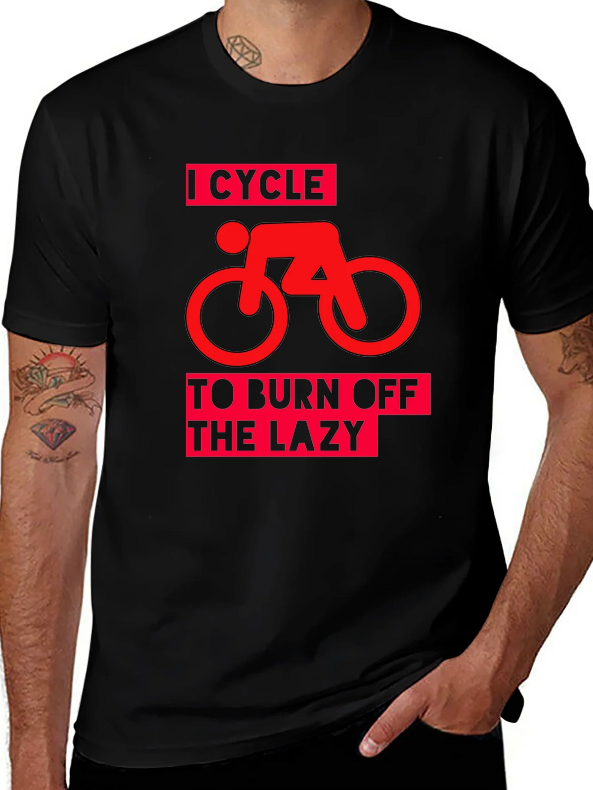 I Cycle to Burn Off the Lazy Graphic Tee product image 1