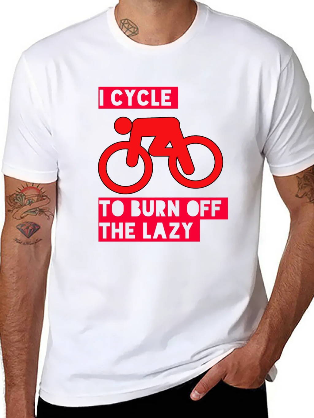 I Cycle to Burn Off the Lazy Graphic Tee product image 7