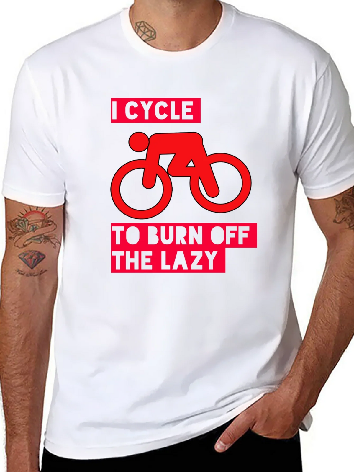 I Cycle to Burn Off the Lazy Graphic Tee product image 7