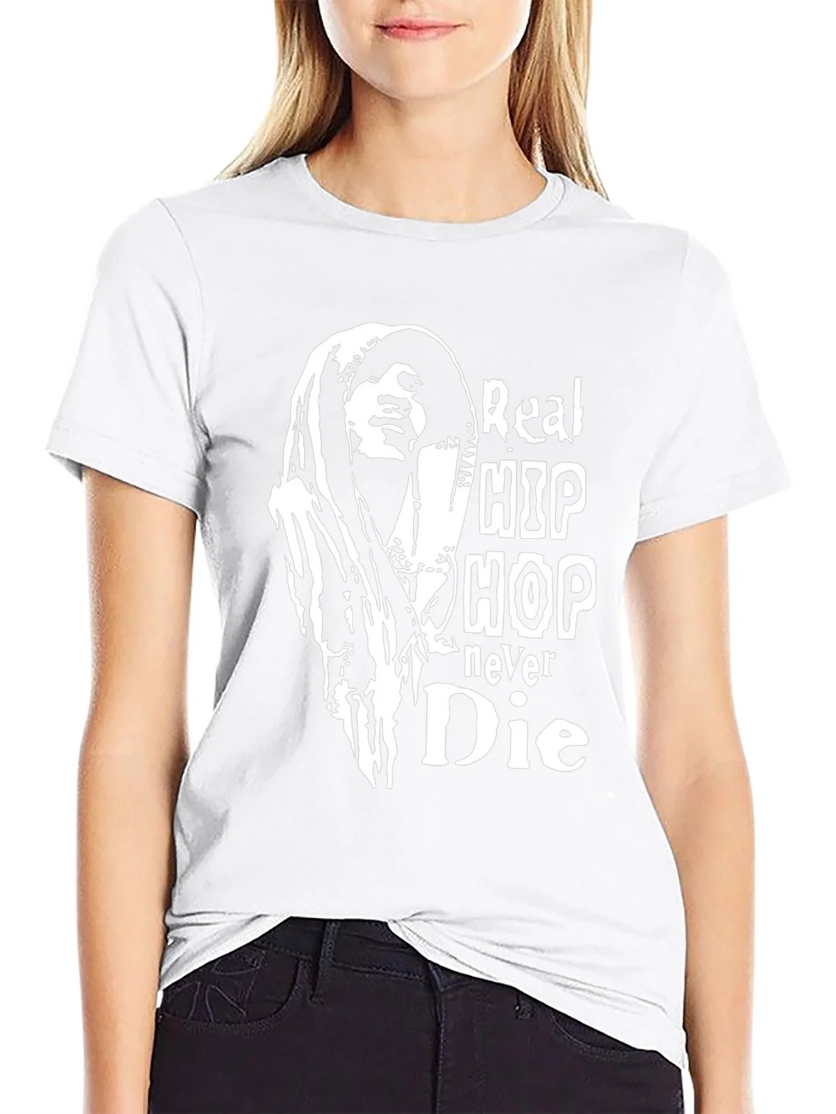 Real Hip Hop Never Die Black T-Shirt product image 6