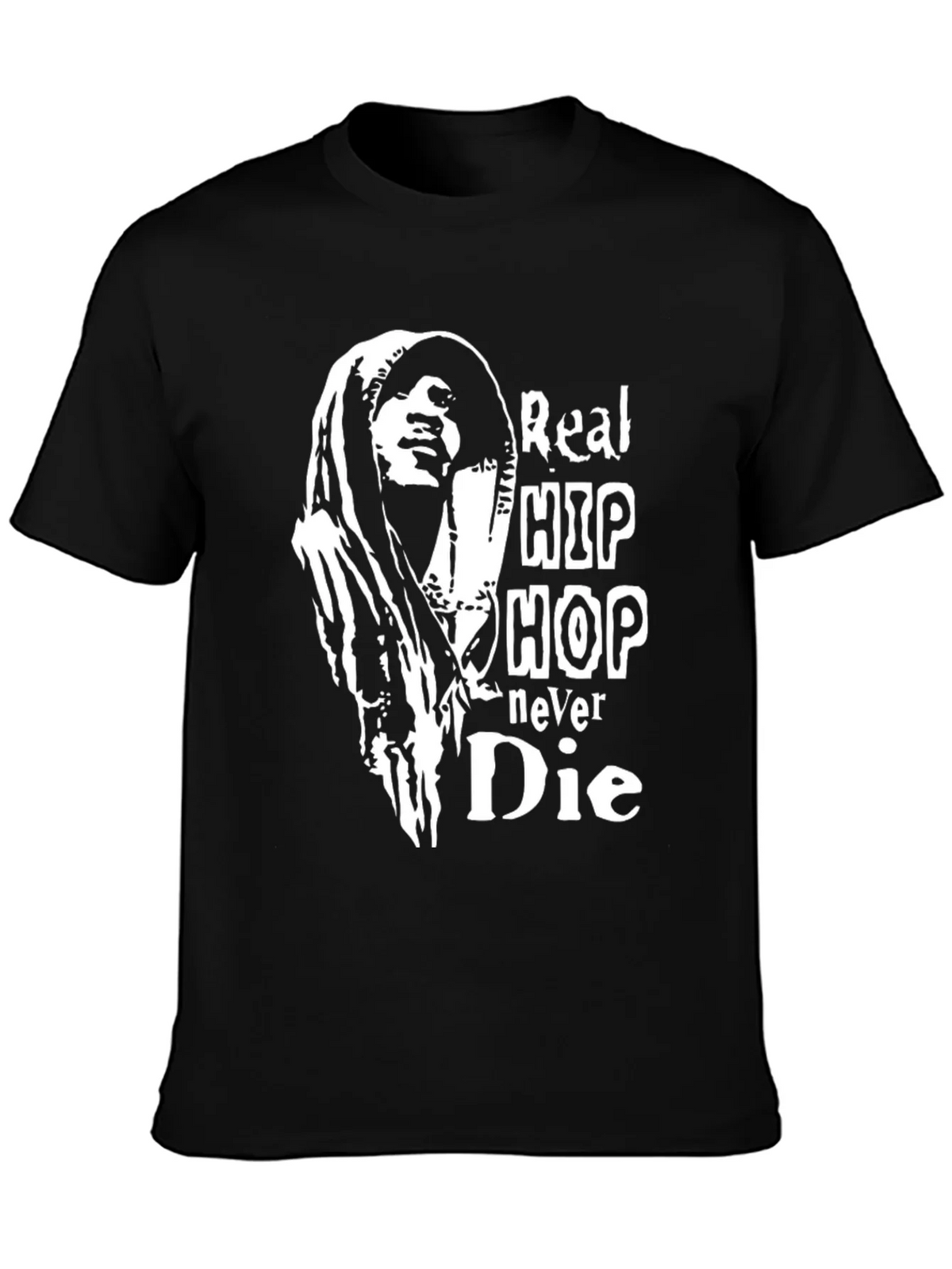 Real Hip Hop Never Die Black T-Shirt product image 2