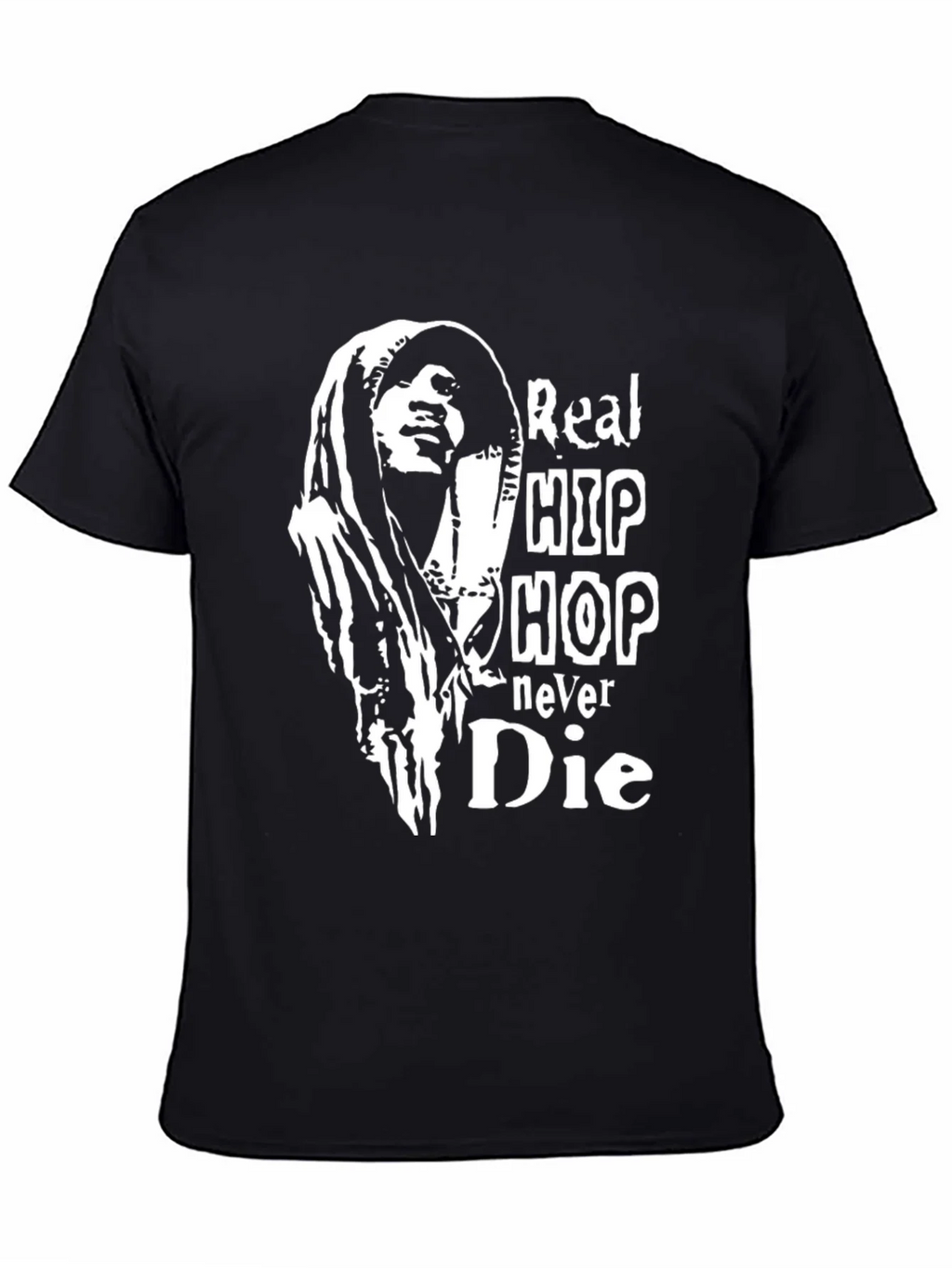 Real Hip Hop Never Die Black T-Shirt product image 3