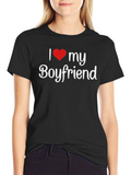 I Heart My Boyfriend T-Shirt - Stylish Graphic Tee product image 1