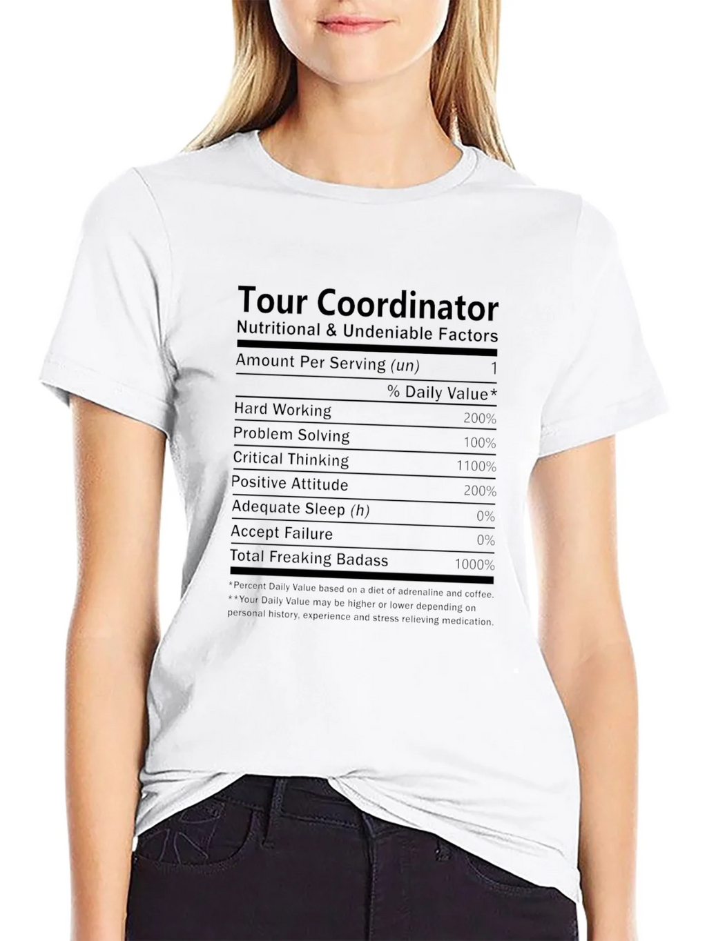 Tour Coordinator Nutrition Facts T-Shirt product image 8