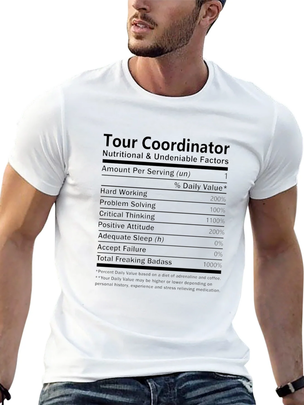 Tour Coordinator Nutrition Facts T-Shirt product image 12