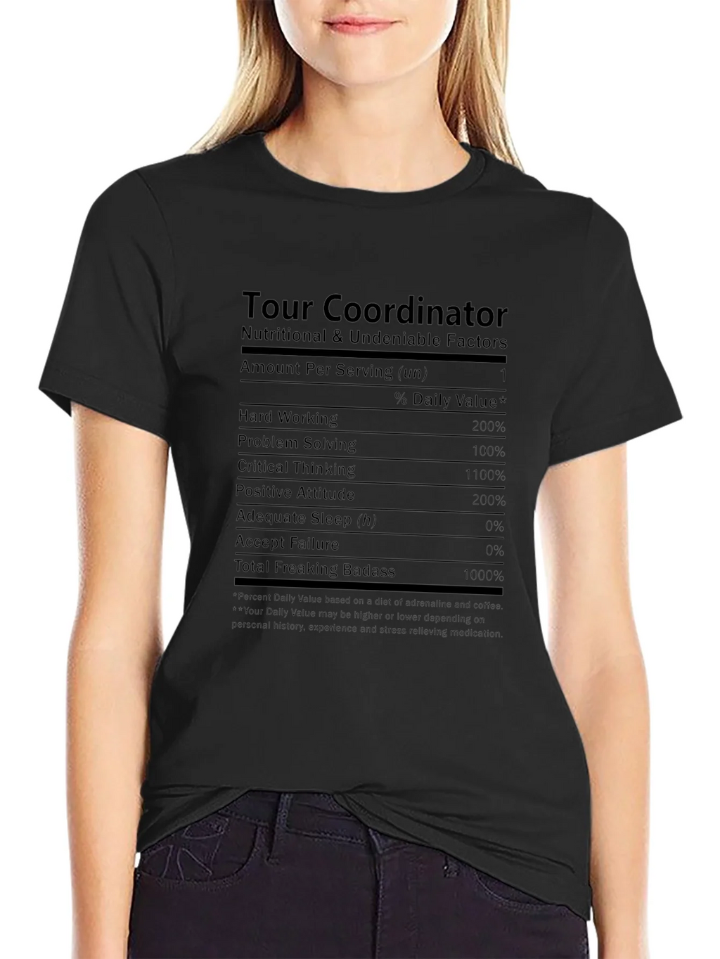 Tour Coordinator Nutrition Facts T-Shirt product image 2
