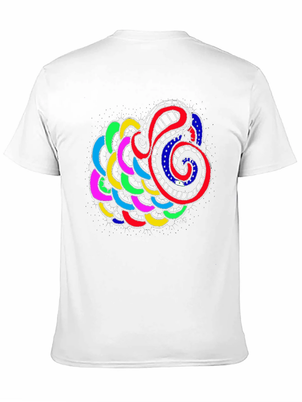 Abstract Colorful Graphic Print Black Tee product image 10