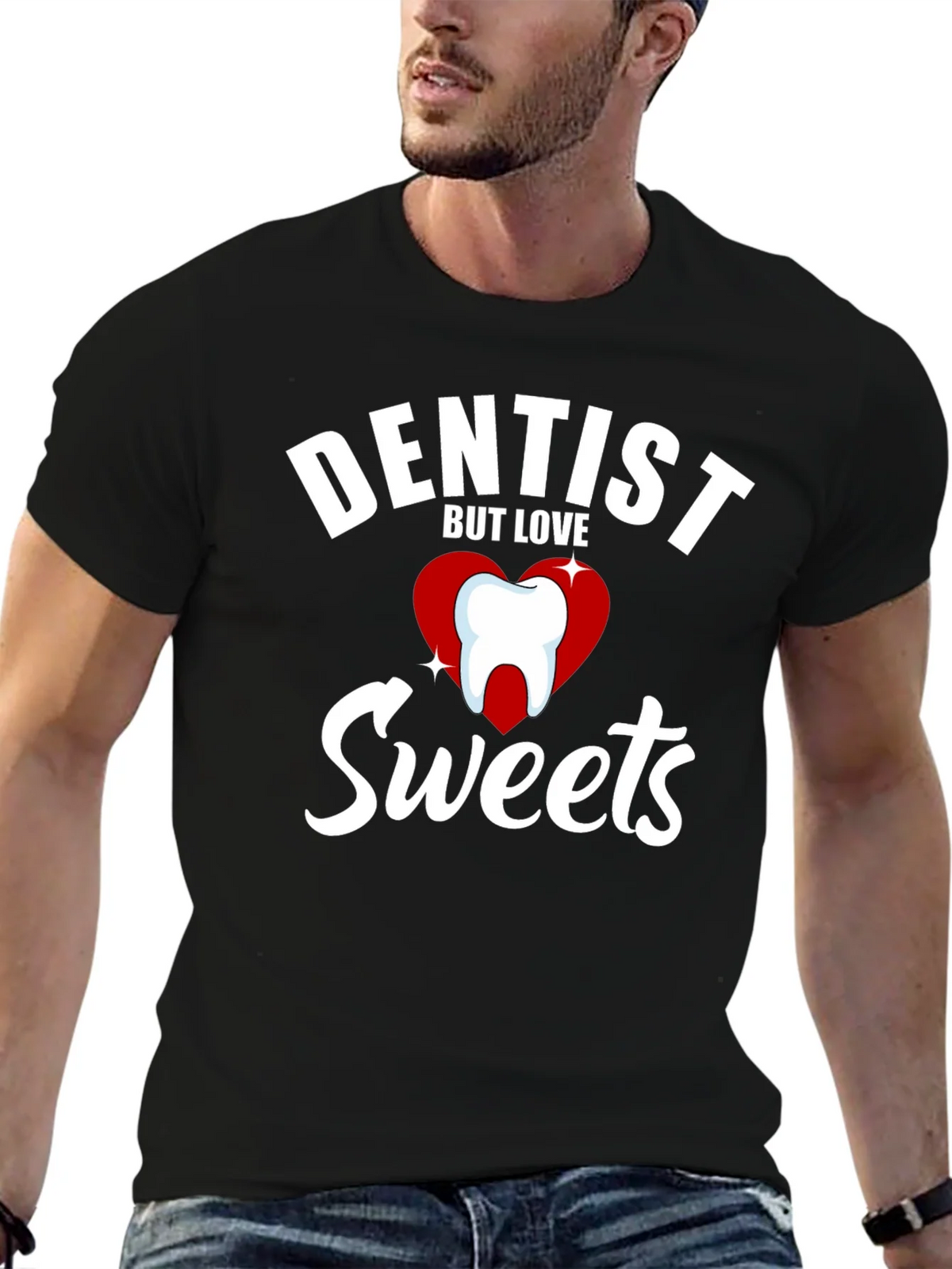 Dentist But Love Sweets Funny Graphic T-Shirt product image 6