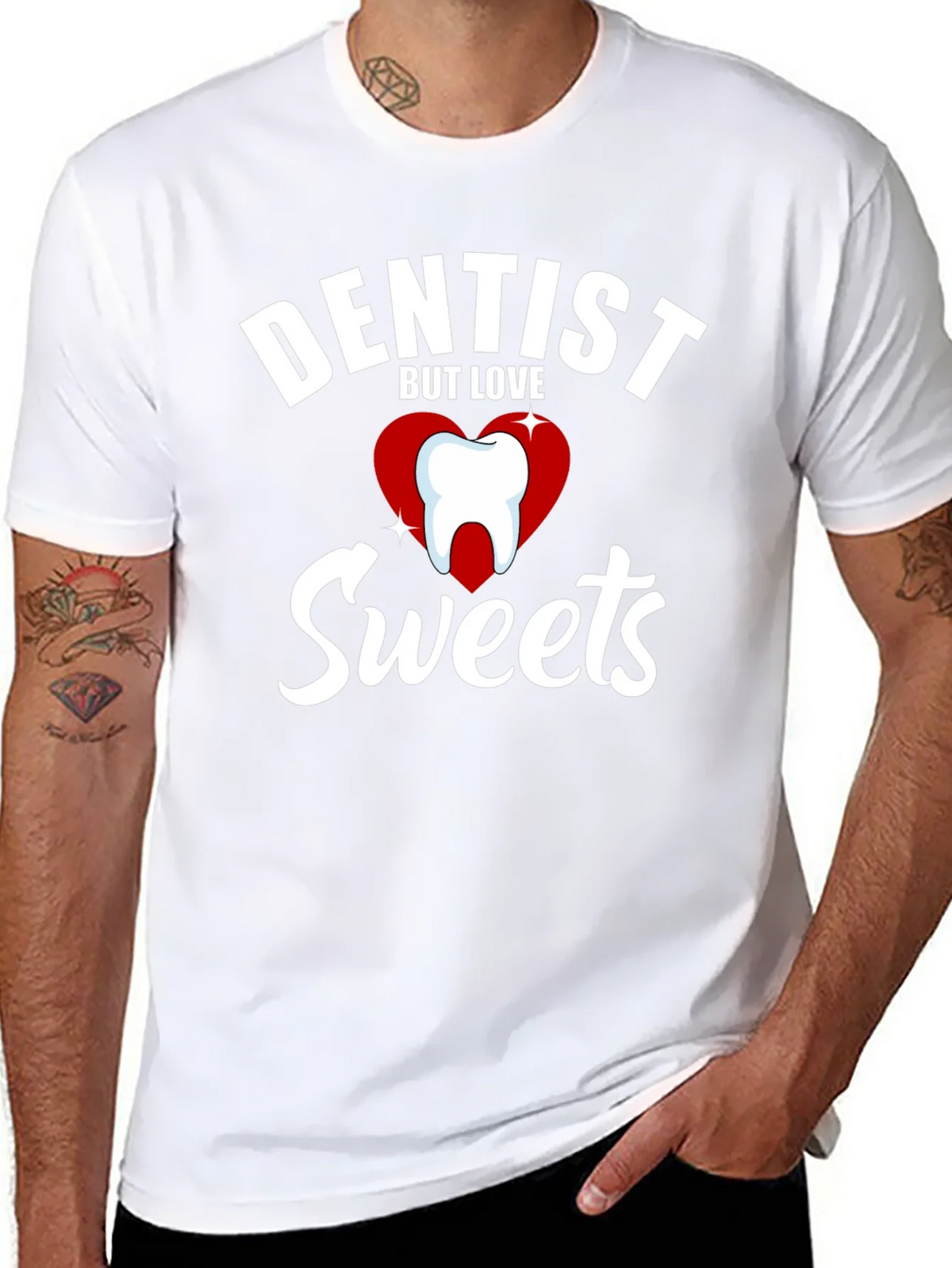 Dentist But Love Sweets Funny Graphic T-Shirt product image 7